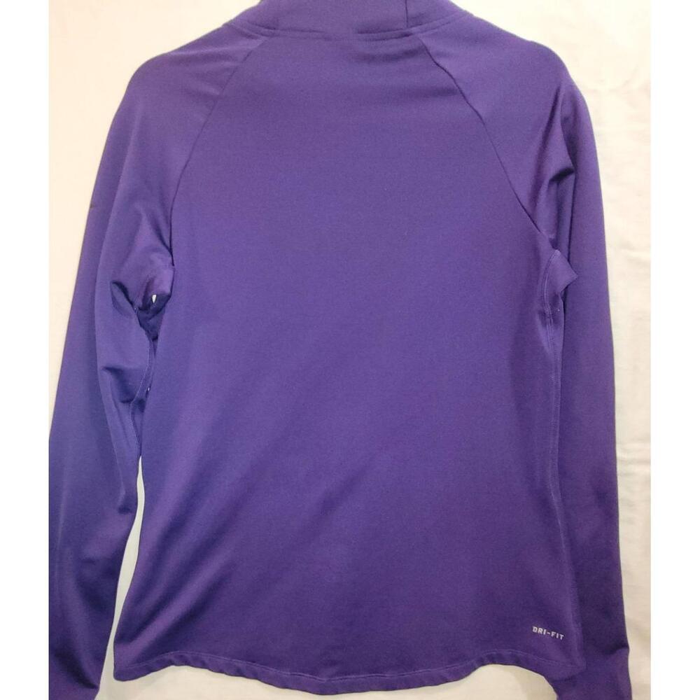 Nike Pro DriFit Pullover Purple Running L-Sleeve Athletic Zip Mock Neck Men XL - Picture 9 of 13